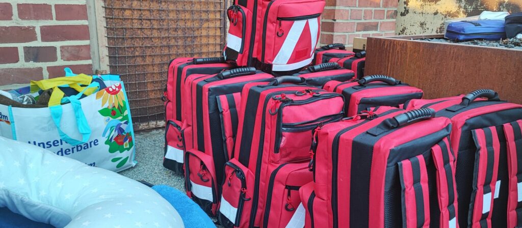 Spenden Erste Hilfe Rucksäcke