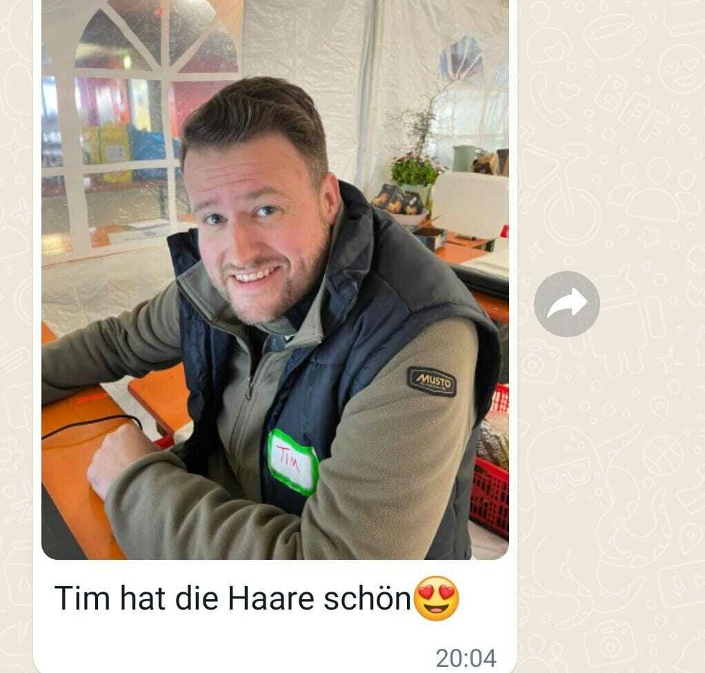 Tim hat die Haare schön...
